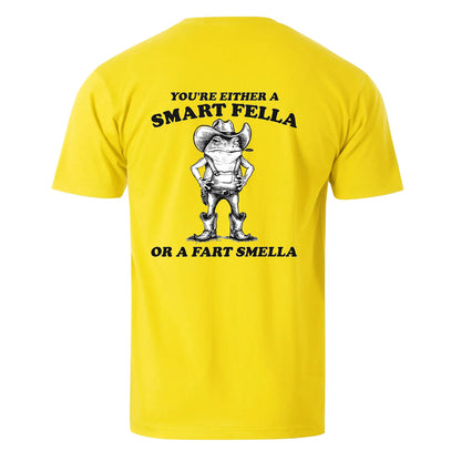 Vacation You Are Either A Smart Fella Or A Fart Smella Mr. Western Frog Men's Cotton T-shirt