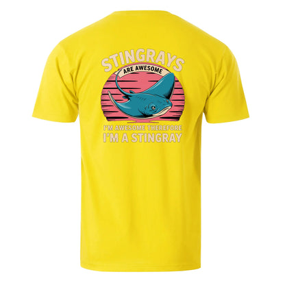 Vacation I'm Awesome Therefore Stringray Men's Cotton T-shirt