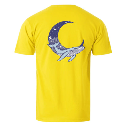 Vacation Whale Sleeping On The Moon Men's Cotton T-shirt