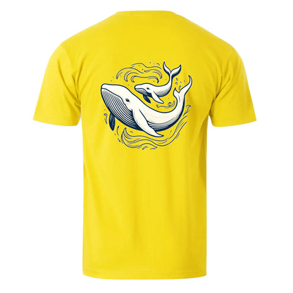 Vacation Whales Playing In the Sea Men's Cotton T-shirt