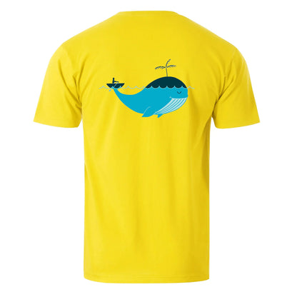 Vacation Boating With Whale Men's Cotton T-shirt
