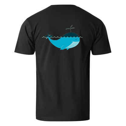 Vacation Boating With Whale Men's Cotton T-shirt