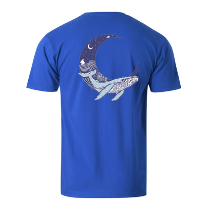Vacation Whale Sleeping On The Moon Men's Cotton T-shirt