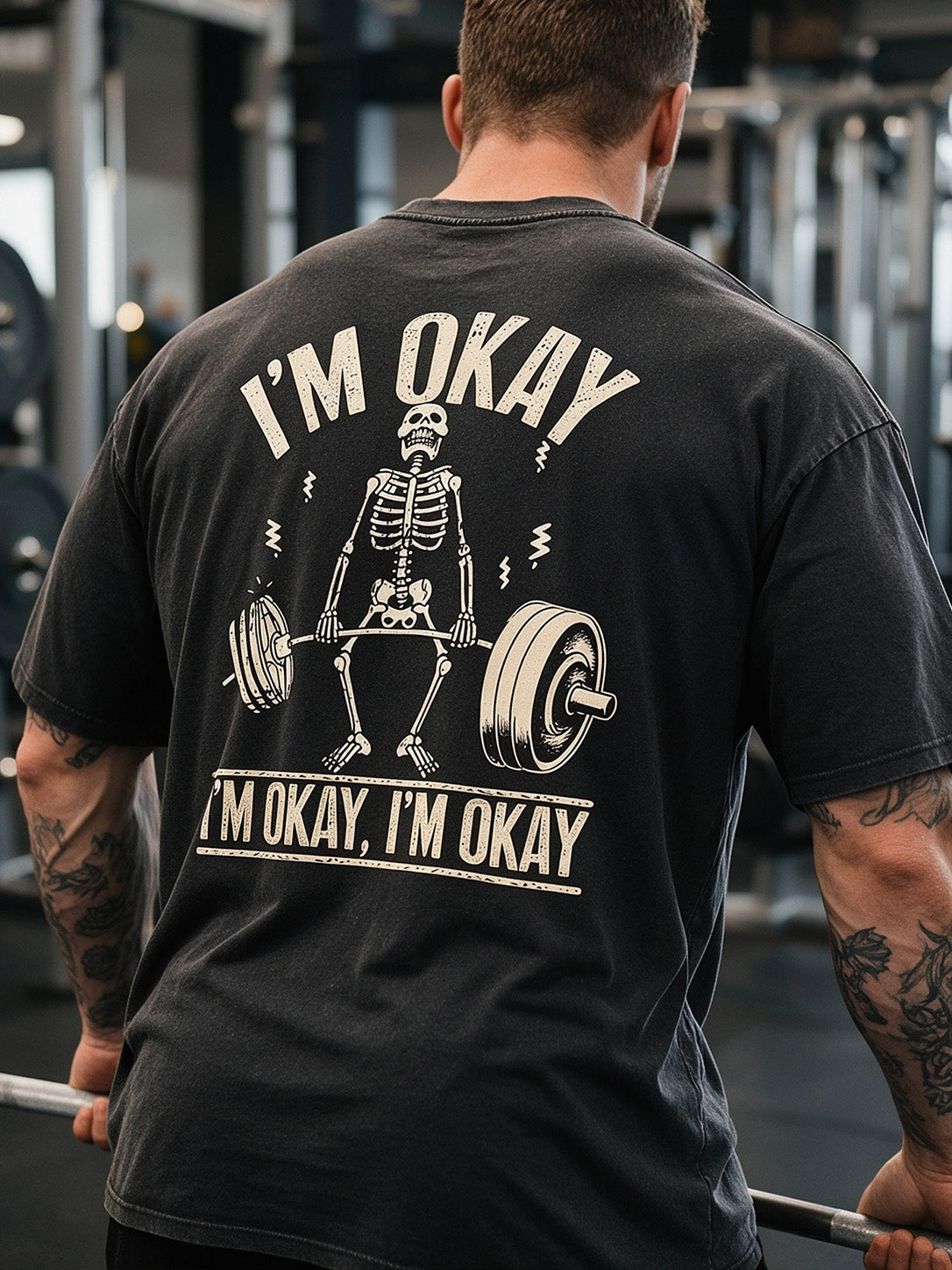 I'M OKAY Washed Gym Men's T-shirt