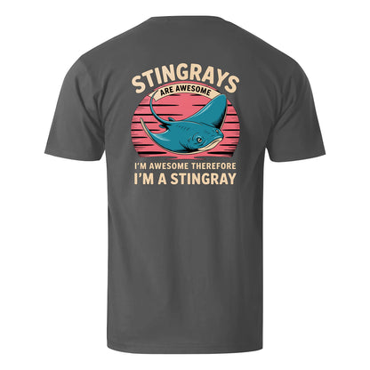 Vacation I'm Awesome Therefore Stringray Men's Cotton T-shirt