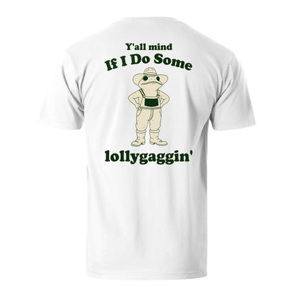 Vacation Cowboy Frog Y'all Mind lf l Do Some Lollygaggin' Men's Cotton T-shirt