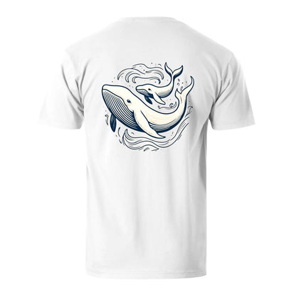 Vacation Whales Playing In the Sea Men's Cotton T-shirt