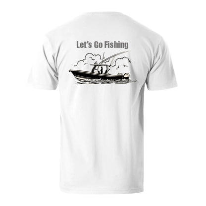 Vacation Let's Go Fishing Men's Cotton T-shirt