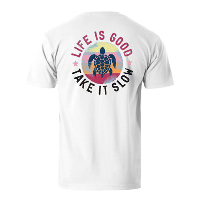 Vacation Life Is Good Take It Slow Men's Cotton T-shirt