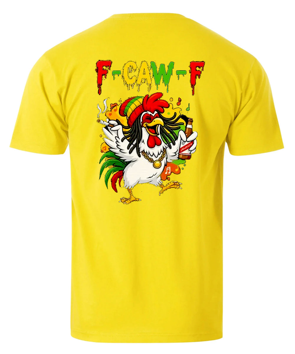 F-Caw-F Party Rooster Men's Cotton T-shirt