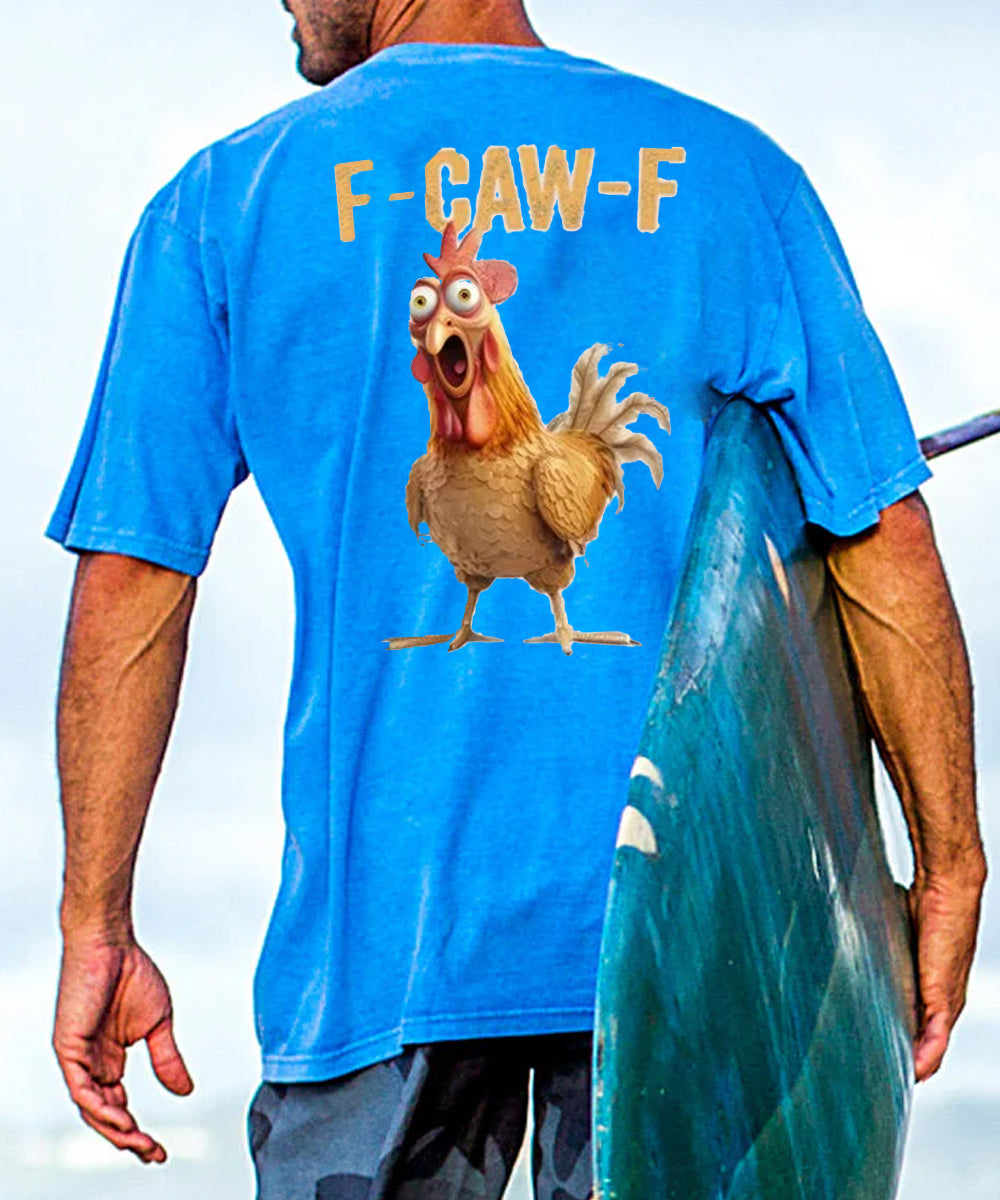 F-Caw-F Stunned Rooster Men's Cotton T-shirt