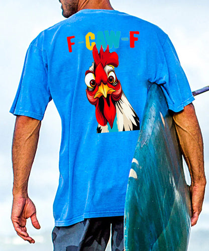 F-Caw-F Serious Rooster Men's Cotton T-shirt