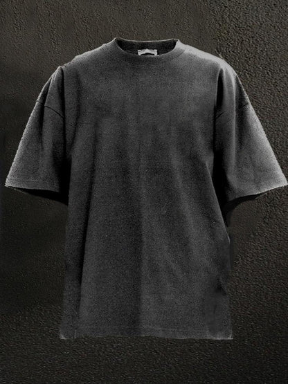 Solid Color Washed Men's T-shirt