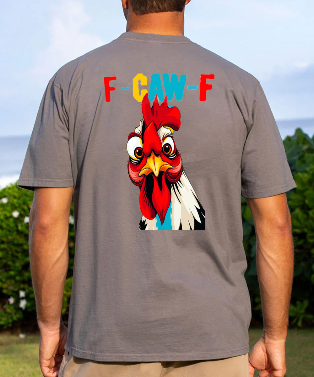 F-Caw-F Serious Rooster Men's Cotton T-shirt