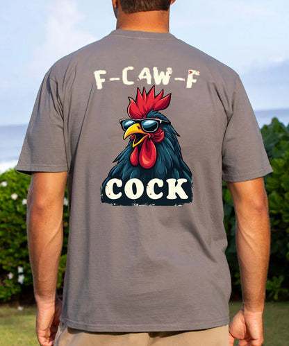F-Caw-F Cool Rooster Men's Cotton T-shirt