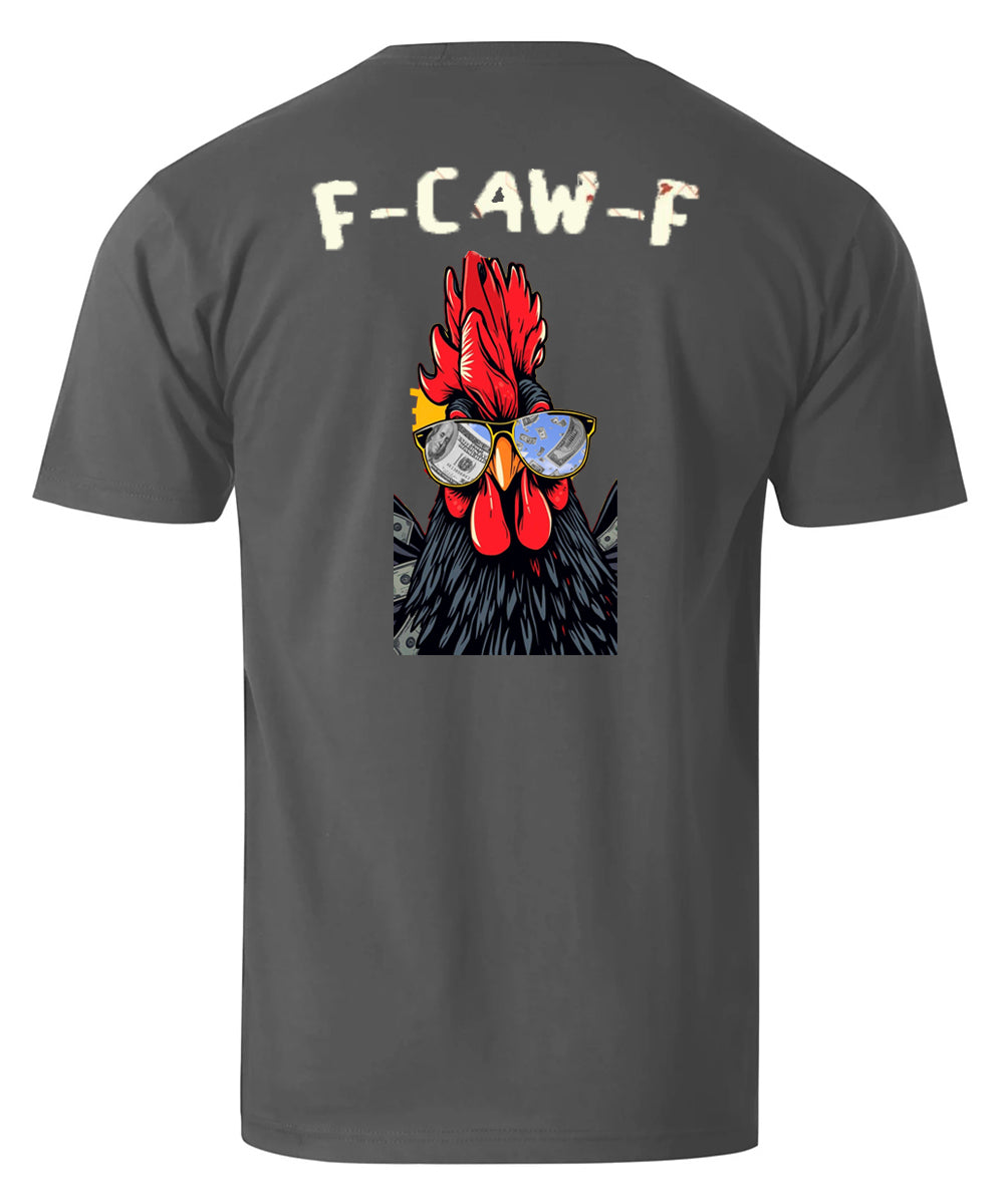 F-Caw-F Dollars Rooster Men's Cotton T-shirt