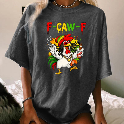F-Caw-F Party Rooster WOMEN'S T-SHIRT