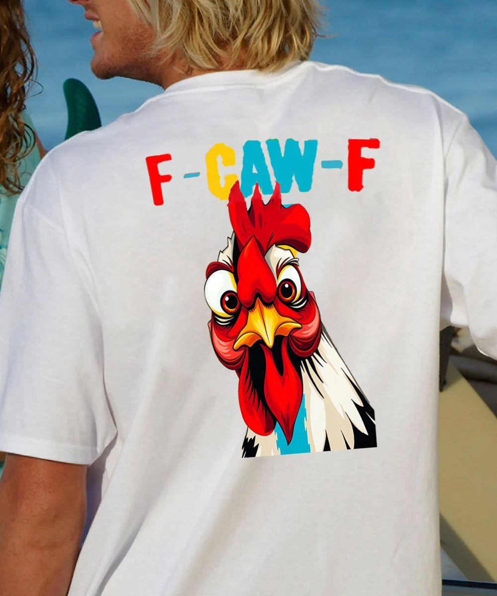F-Caw-F Serious Rooster Men's Cotton T-shirt