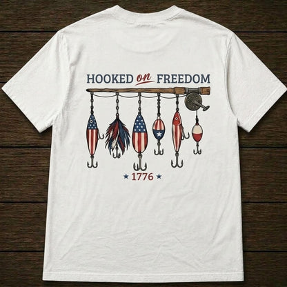 Hooked On Freedom Fishing Men's T-shirt