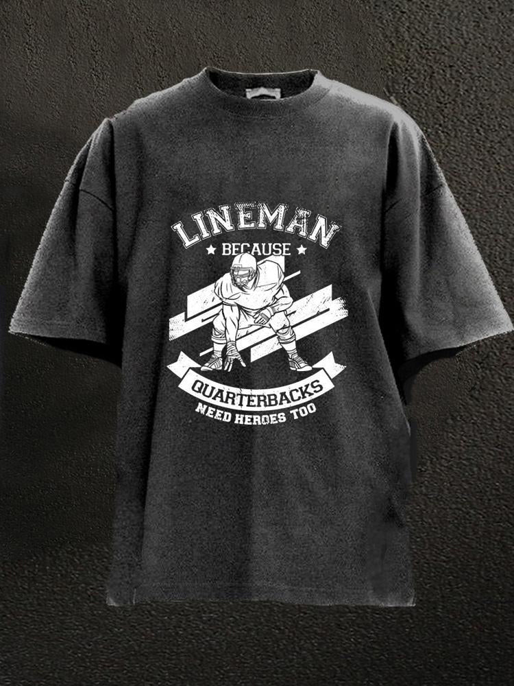 LINEMAN Washed Men's T-shirt