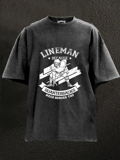 LINEMAN Washed Men's T-shirt