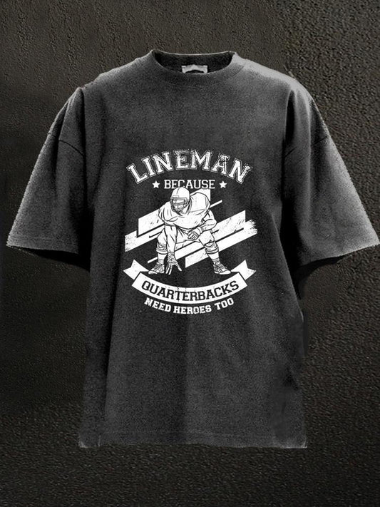 LINEMAN Washed Men's T-shirt