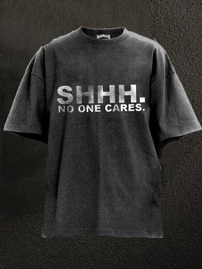 No One Cares Washed Men's T-shirt