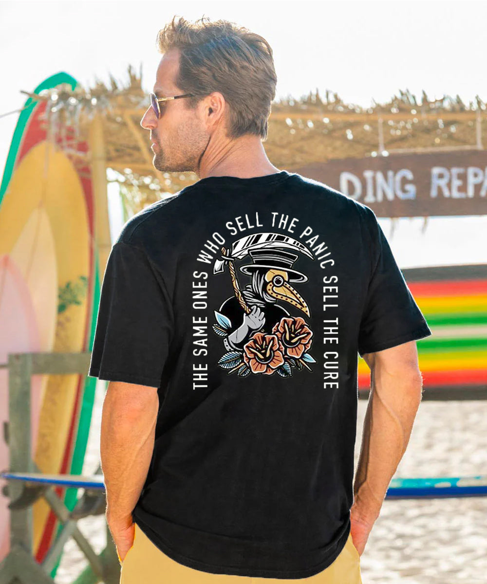 The Same Ones Who Sell The Panic Sell The Cure Men's Cotton T-shirt