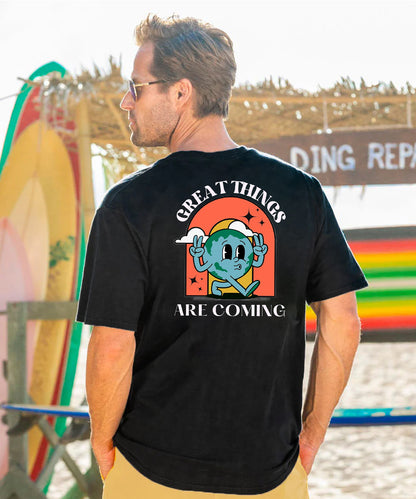 Creat Things Are Coming Men's Cotton T-shirt