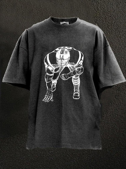 American Football Player Washed Men's T-shirt