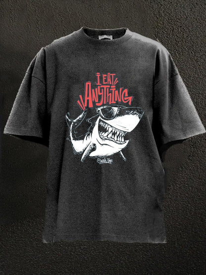 Shark Eat Anything Vacation Washed Men's T-shirt