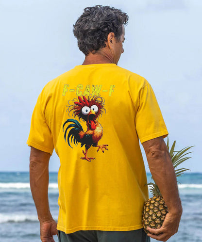 F-Caw-F Crazy Rooster Men's Cotton T-shirt