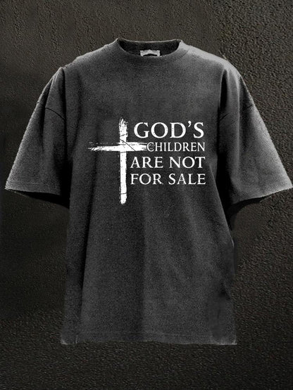 God's Children Are Not For Sale Washed Men's T-shirt