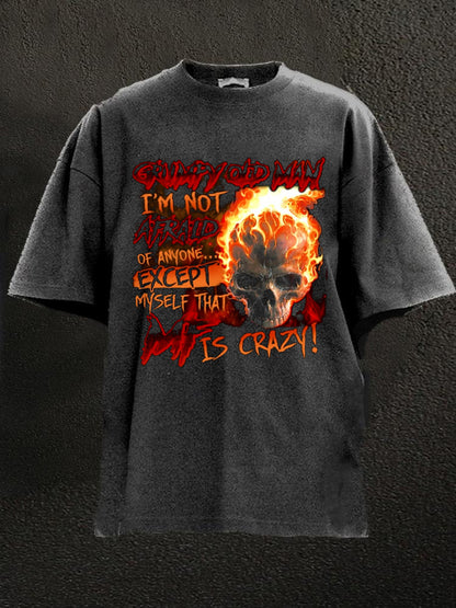 Grumpy old man i'm not afraid of anyone except myself Washed Men's T-shirt