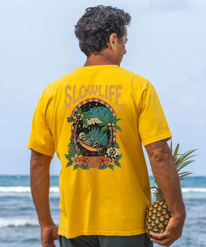 Slow Life Men's Cotton T-shirt