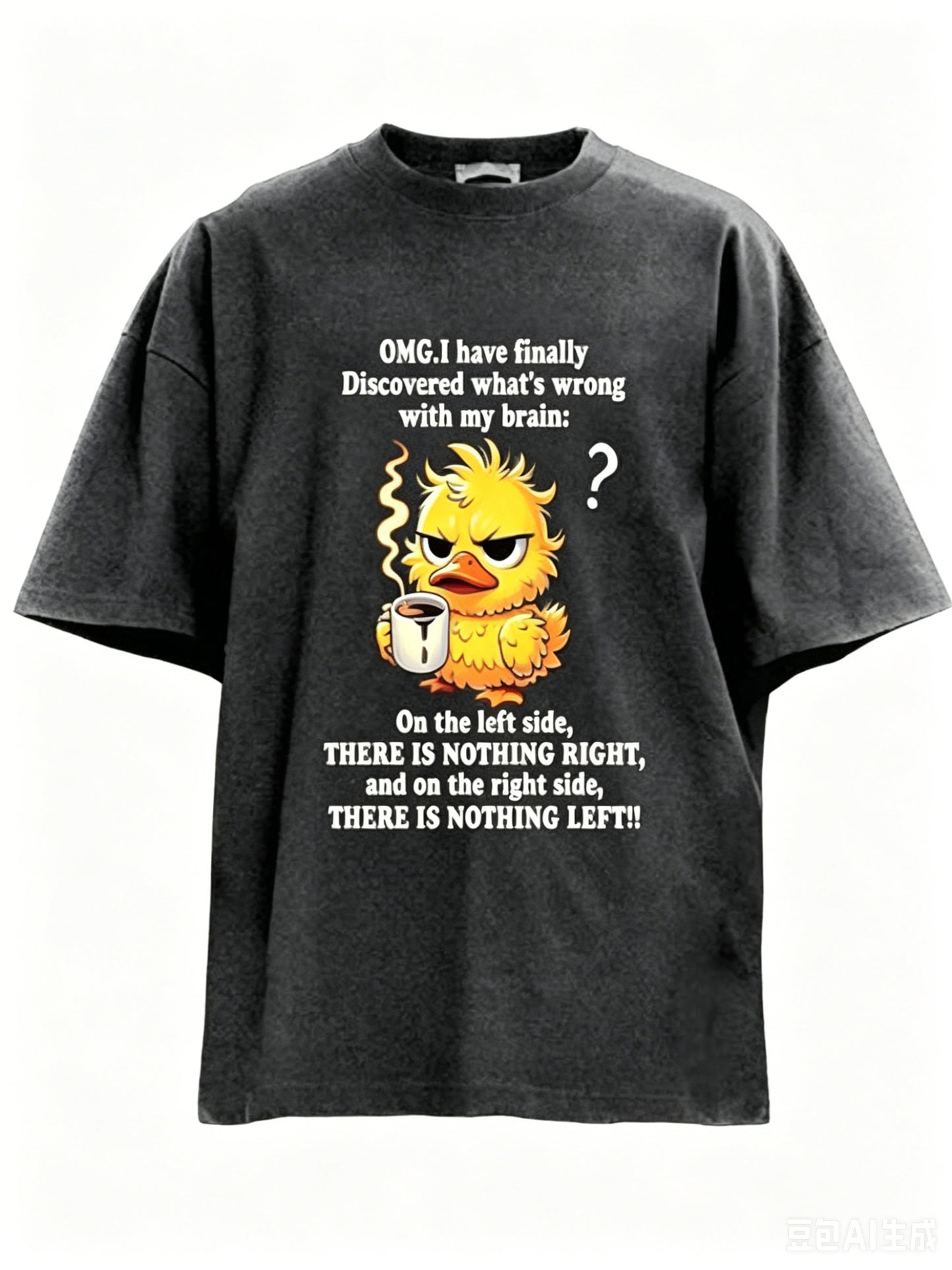 There Is Nothing On My Brain Funny Washed Men's T-shirt