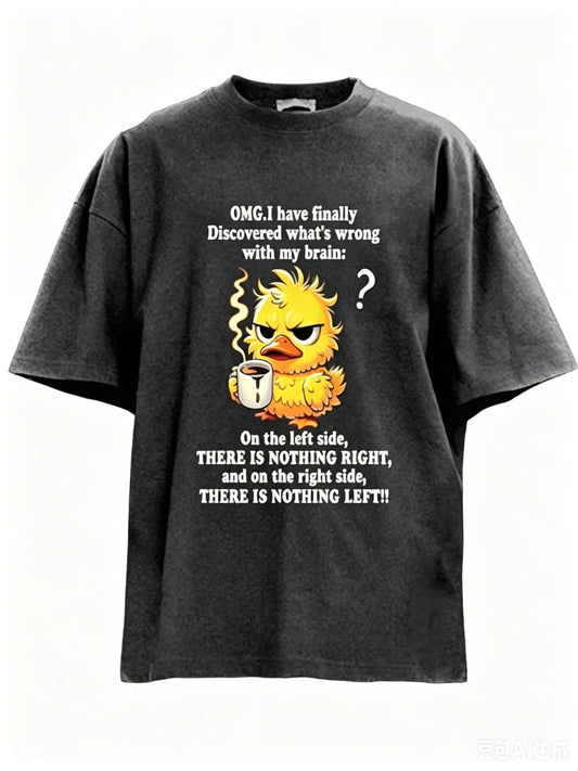 There Is Nothing On My Brain Funny Washed Men's T-shirt
