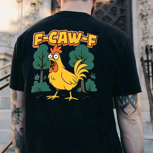 F-Caw-F Crazy Shock Rooster Men's T-shirt