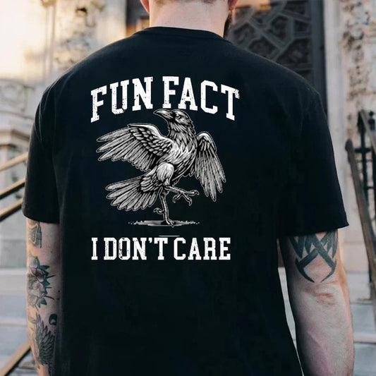 Fun Fact I Don't Care Crow Men's T-shirt