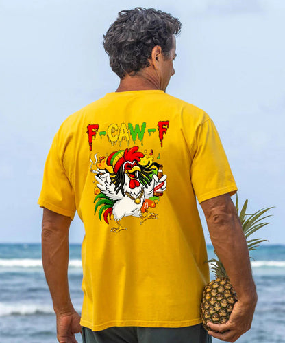 F-Caw-F Party Rooster Men's Cotton T-shirt