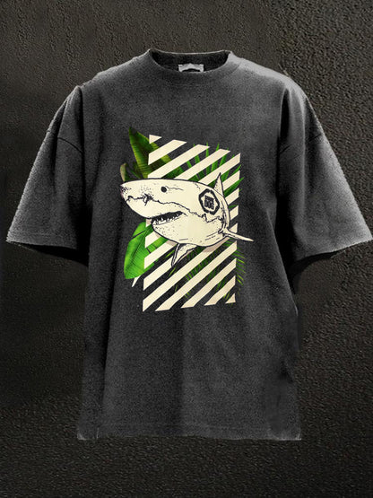 Shark 3D Vacation Washed Men's T-shirt