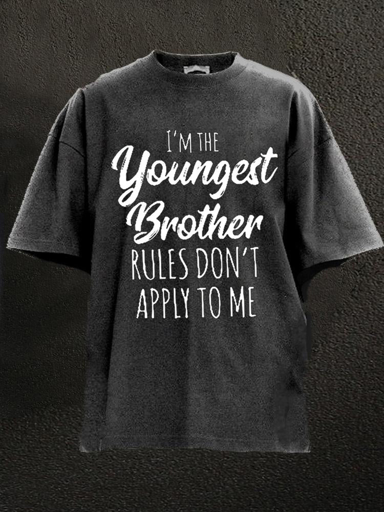 I'm The Youngest Brother Washed Men's T-shirt