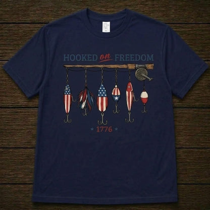 Hooked On Freedom Fishing Men's T-shirt