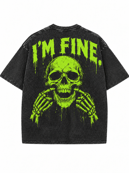 I'M FINE Washed Gym Men's T-shirt