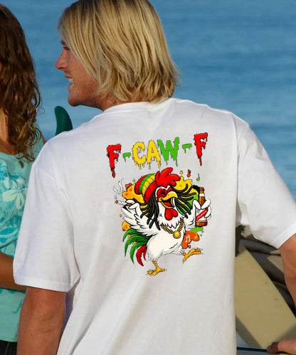F-Caw-F Party Rooster Men's Cotton T-shirt
