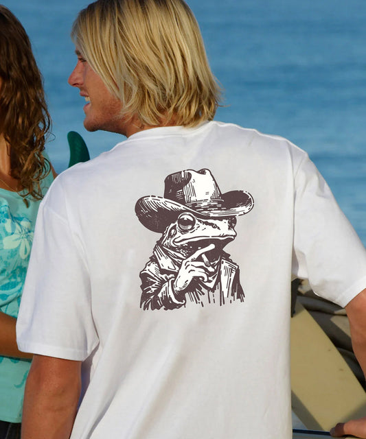 Cowboy Frog Men's Cotton T-shirt