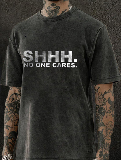 No One Cares Washed Men's T-shirt