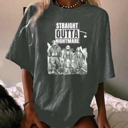 Halloween Straight Outta Nightmares WOMEN'S T-SHIRT