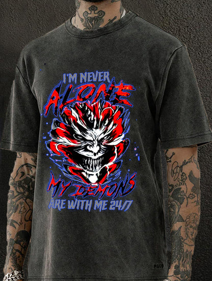 I'M NEVER ALONE Washed Men's T-shirt