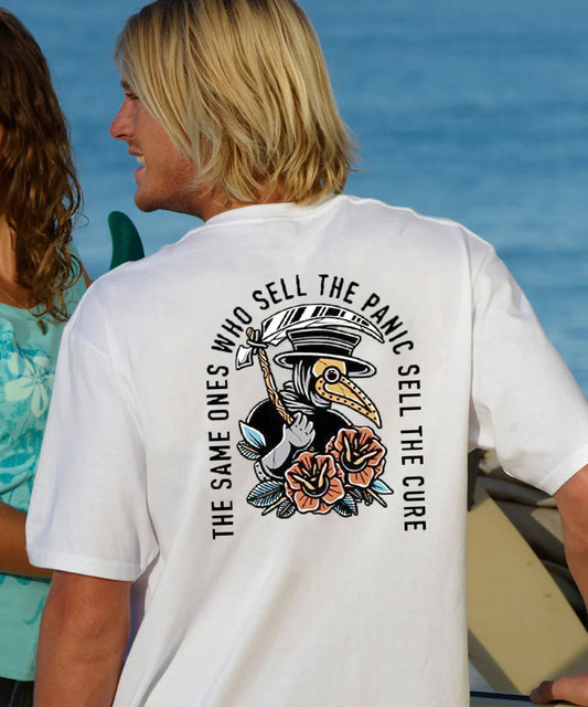 The Same Ones Who Sell The Panic Sell The Cure Men's Cotton T-shirt